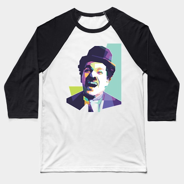 Charlie Chaplin WPAP Baseball T-Shirt by can.beastar